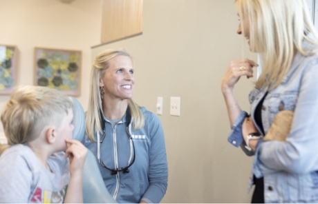 Doctor Struble with an orthodontic team treating a patient